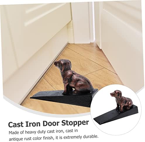 Doitool Copper Dog Door Stop Home Decoration Decor estátua decoração minimalista Decoração anti -porta Jammer da porta decorativa