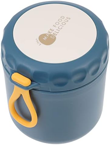 Hemoton Kids Lanch Box Comida Almoço Recipiente de aço inoxidável A vácuo Bento Térmico Recipiente para Refeições de Viagem e Almoço no GO (Blue Bento Lancheira