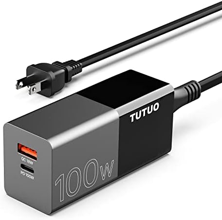 100w USB C GAN carregador tutuo pd 3.0 pps45w qc 5 tipo C Carregamento super rápido+adaptador de energia de 18w para