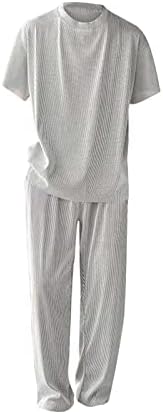 Mens Suits gelo seda macho casual terno de verão StretchSuit de manga curta conjunta masculina sets de gelo masculino de gelo
