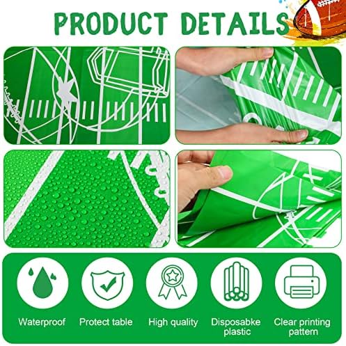 IRENARE FUTEBOLT TOTELOTH FOOLTH CAMPO Touchdown Touchdover Tobes de festa de futebol de plástico 42,5 x 70,8 polegadas para decorações