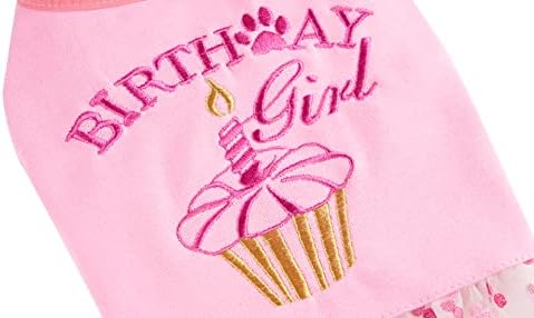 Bolo de aniversário de aniversário menina de bolinhas de cachorro Tule Tulle Dog para cães menina, vestidos de estimação, princesa rosa tamanho grande 16 de volta