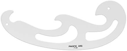 Curvas francesas profissionais do Pacific Arc, acrílico, borda simples, 5,25 polegadas