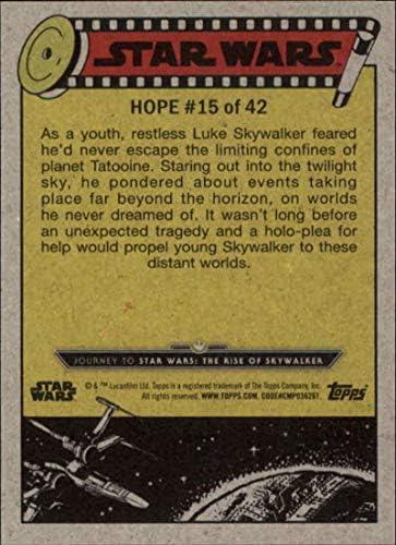 2019 Topps Star Wars Journey to Rise of Skywalker Green #15 sonho de um cartão de negociação de vida melhor