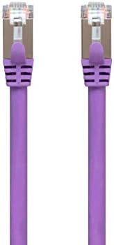 MONOPRICE CAT7 Ethernet Network Patch Cabo - 5 pés - roxo | 26AWG, SHIELDED, - ENTEGRADE SERIE