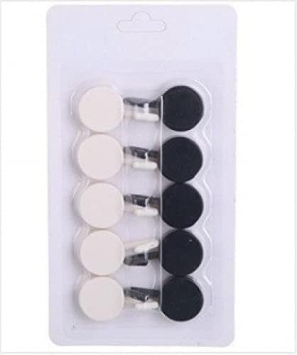 Ganchos sem socos guojm 10 ganchos redondos de plástico redondos simples ganchos pequenos sem marcas ganchos de pasta preto5+white5