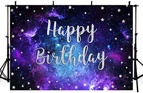 Mehofond Espaço Exterior Birthday Birthday Cenário para meninos Galáxia Decorações de aniversário Banner Nebula Galactics Starry Stary Sky Via Láctea Estrelas Foto Bancário Banco de Bolo