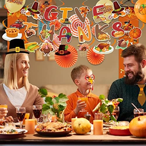 Decorações de festas de Ação de Graças - Os suprimentos para festas de Ação de Graças incluem placas de varanda, adereços