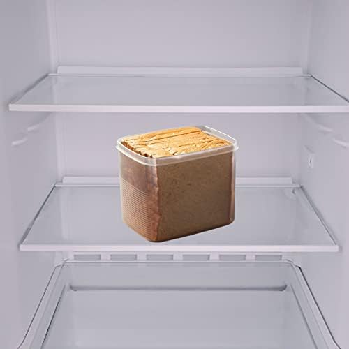 Luxshiny Bread Box Recipiente Bin: Caixa de cabine de despensa de cozinha plástica alimentos de geladeira de fruto de frutas de frutas de frutas de frutas, manutenção fresca com tampa para freezer Deli Deli Alimento seco açúcar 1.6L