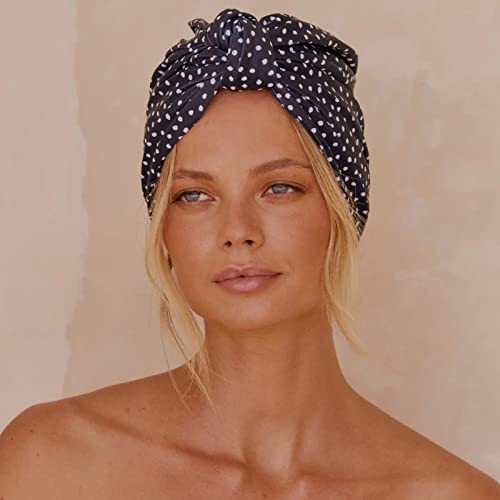 Louvelle elegante Dahlia Luxury Shower Tom Turban Style reutilizável com forro impermeável e tecido seco rápido