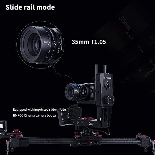 7artisans 35mm T1.05 Grande Aperture Lente Cine Manual de ângulo largo Foco de baixa distorção Mini Lens de cinema