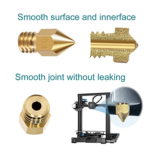 Bocais de extrusão de impressora 3D 0,3 mm, bico de latão de 12pcs mk8 com excelente condutividade térmica, compatível com a