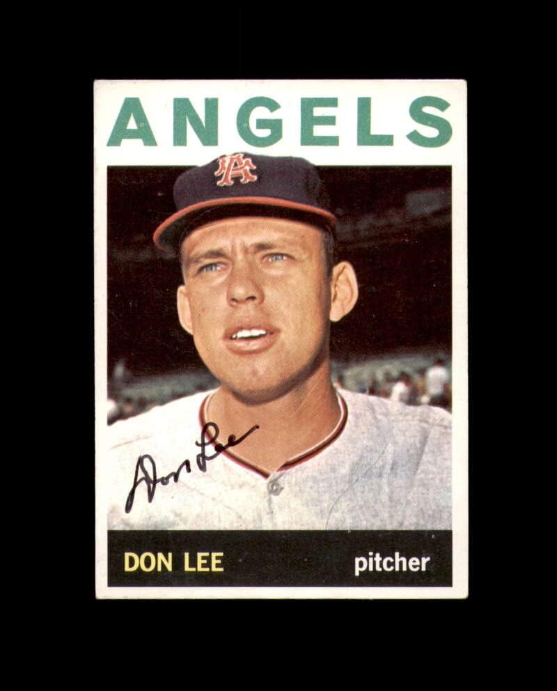 Don Lee assinou 1964 Topps Los Angeles Angels Autograph