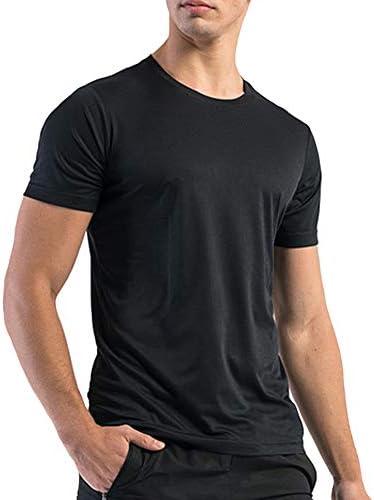 Camisas atléticas de ajuste seco grande e alto simcótico para homens camisetas de treino de manga curta de manga curta