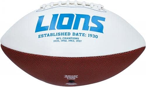 Jared Goff Detroit Lions autografou o painel branco de futebol - bolas de futebol autografadas