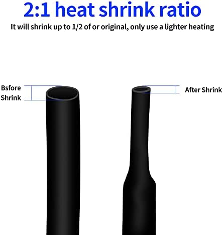 720 PCs Tubo de encolhimento de calor e 200 pacote 8 polegadas 40 lbs nylon plástico gravata