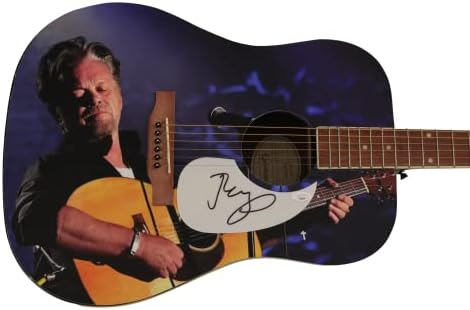 John Cougar Mellencamp assinou o Autograph Custom One of a Gind 1/1 em tamanho grande Gibson Epiphone Guitar Guitar Bbbbb com James