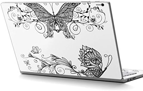 Decalques de pele igsticker para o livro de superfície / livro2 15 polegadas Ultra Fin Fin Premium Protective Body Skins Skins Universal Cover Butterfly White Black