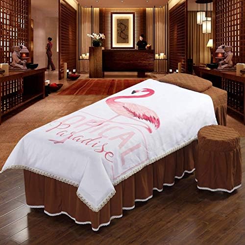 Zhuan Premium Massage Table Sheets com repouso de rosturas Brilhas de massagem Casas de saia travesseiros de renda de renda de