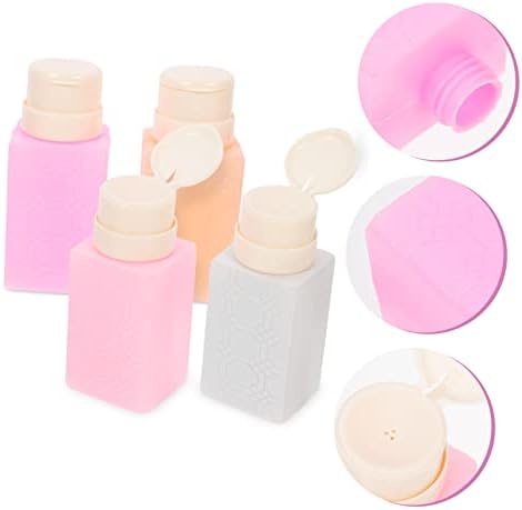 Zerodeko 4pcs removedor de unhas engarrafamento de água dispensador de garrafa de garrafa de garrafa de garrafa shampoo dispensador de maquiagem de maquiagem de garrafa de garrafa de garrafa de garrafa de garrafa de garrafa de garrafa de garrafa Push Down Bomba Bomba de garrafa portátil