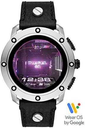 Diesel no smartwatch de tela de toque de aço inoxidável axial masculino com notificações de alto -falante, freqüência cardíaca,