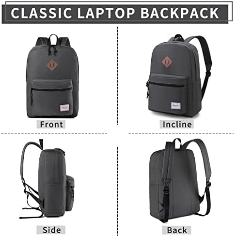 Mochila da escola, Chase Chase Casual Backpack Unissex Classic Lightweight Rucksack Backpack Fits de 15,6 polegadas laptop