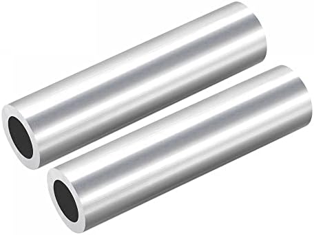 UXCELL 6063 Tubo redondo de alumínio 25mm od 19mm Interior DIA 100mm Tubulação de tubo de comprimento 2 PCs