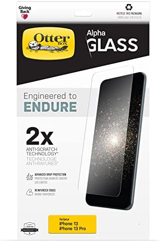 OtterBox Alpha Glass Screen Protector para iPhone 13 e iPhone 13 Pro - Limpo
