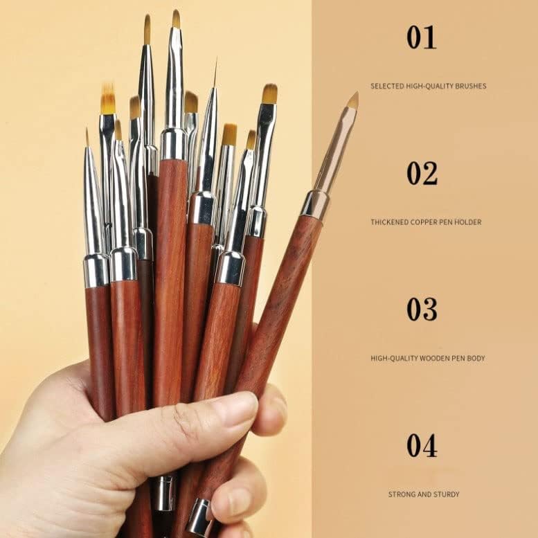 SXDS gel Gel Nail Art Design 3D Gel Polish Manicure -Linha de desenho de linha de desenho de caneta Dotting Pintura de pincel esculpida Ferramentas de caneta