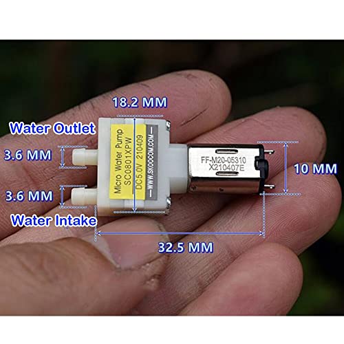 Parte de substituição para micro mini M20 Bomba de água DC 3,7V 4.2V 5V 6V Pump de diafragma minúsculo bomba de priming