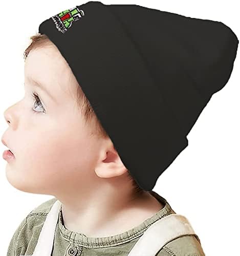 Chapéus de gorro bordados e engraçados de jogadores pretos para menino menina, crianças inverno quente elaborado malha de bordado de malha
