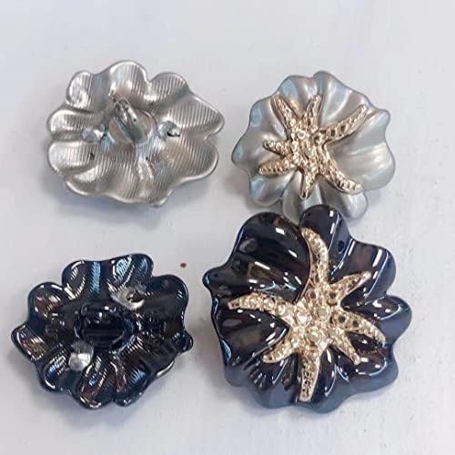 N/A Metal Gold Silver Pearl Diamond Botões para roupas Mulheres Windbreaker Suéter Casaco Decorativo Decorativo