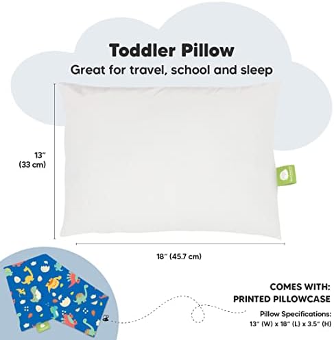 Keababies Criano de travesseiro com travesseiro e bebê de sono por 6-12/12-18 meses - 13x18 Meu pequeno travesseiro sonhador - Algodão