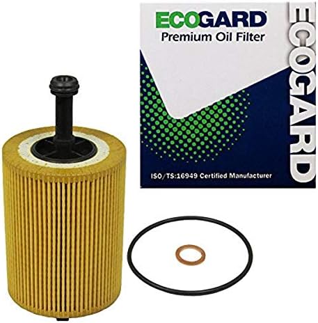 ECOGARD X8113 Filtro de óleo de motor de cartucho premium para óleo convencional se encaixa em Audi TT Quattro 3.2L 2004-2009, A3