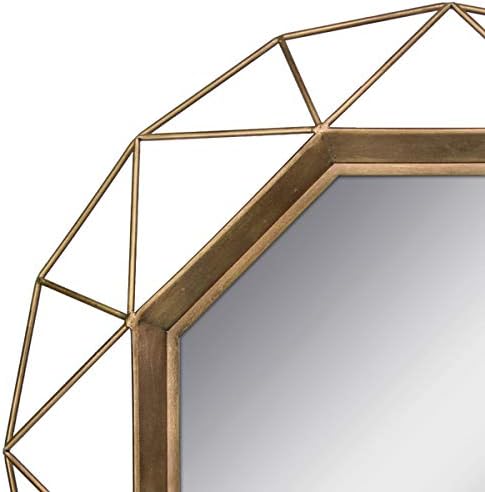 Stonebriar SB-6137A espelho de parede geométrica de ouro, 30 x 30