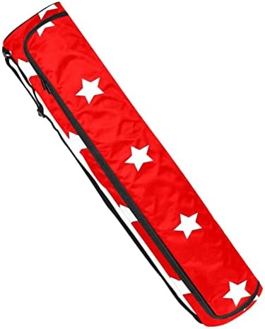 Bolsa de tapete de ioga, estrelas do exercício patriótico vermelho ioga transportadora de tape