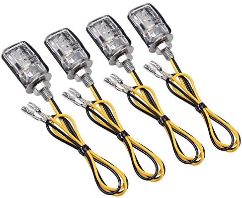 Justech 4pcs Turn Signal Light Universal 6Leds DC12V Motocicleta impermeável Motorbikes Mini Turn Signal Indicator Amber M6