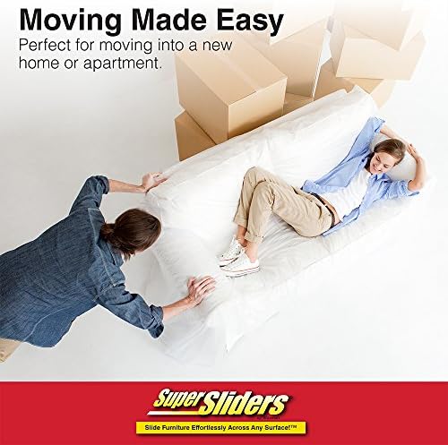 Super Sliders 2-1/2 x 9 Sliders de móveis reutilizáveis ​​para mover itens pesados ​​de maneira rápida e fácil