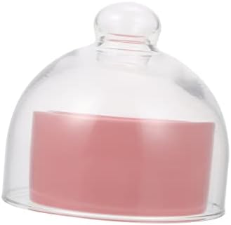 Hanabass 1 Definir armazenamento aleatório Decoração de fada Domagem da base de casas de casas Dome com alimentos Candy Clear Jar Tray Snack Server Piquennic Recipiente de piquenique Rústico Bolo de vidro cerâmico Party de porcelana