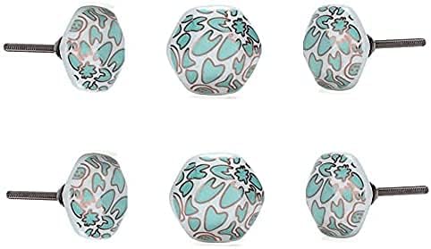 Perilla Home Conjunto de 6 botões de cristal botões de vidro decorativos para armário de cozinha de cozinha em casa guarda -roupa