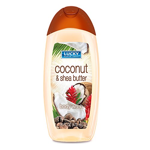Lucky Super Coconut e Satía -Manteiga Lavagem do corpo, 16 onça fluida