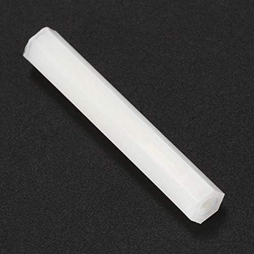 Parafuso 40mm M3 Freia feminina Nylon Branco PCB Spacer Hex StandOff Pillar 30pcs -