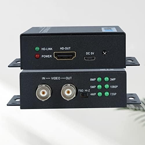 Adaptador de conversor de vídeo Pomiacam TVI/CVI/AHD para HDMI, Full HD 4K 720P/1080P/3MP/4MP/5MP/8MP BNC para HDMI Video Video