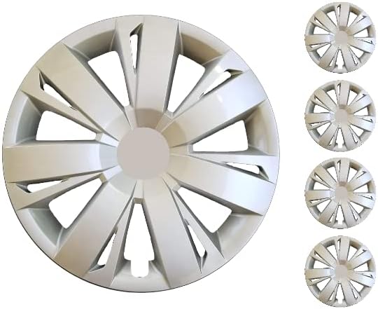 Conjunto de copri de tampa de 4 rodas de 15 polegadas de prata de prata