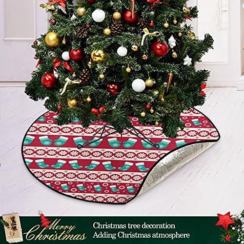 Luvas de Natal Meias Snowflake Tree Christmas Tree Impermeável Stand Bandejas de tapete de tapete sob acessório de árvore