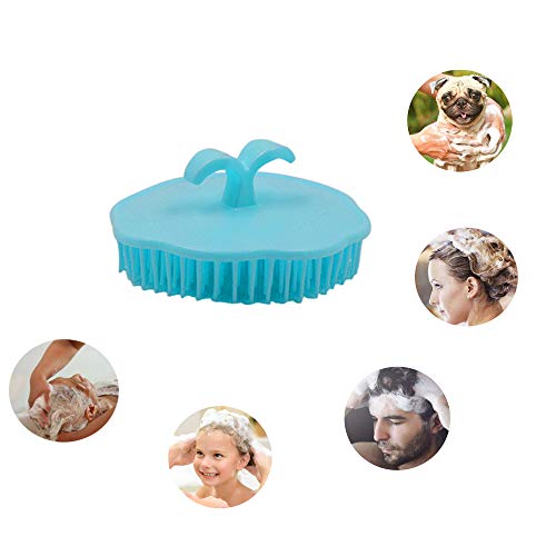 Mush shampoo de massagem com couro cabeludo lixiongbao com cerdas de silicone macio, esfoliação de lavador de couro cabeludo para mulheres, tratamento de caspa, crescimento de cabelo e liberação de estresse