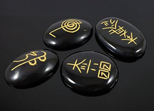 Harmonize muitos 4 PCs Meditação Turmalina Balanceamento de Reiki Símbolo Karuna Stone Karuna
