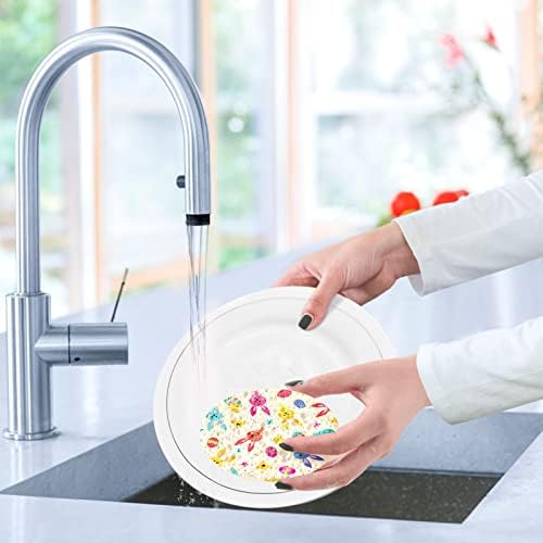 Coikll fofo coelhinho de páscoa bico de cozinha esponjas de limpeza odor de limpeza esponja sem arranhão para limpeza pratos de limpeza banheiro - 3 pcs
