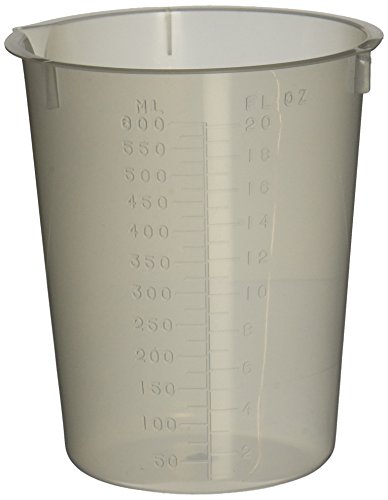 Maryland Plastics L-1270 Beaker descartável de polipropileno, graduado, 600 ml
