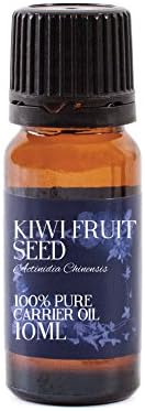 Momentos místicos | Óleo de transportadora de sementes de frutas kiwi - 10 ml - óleo puro e natural perfeito para cabelos, rosto, unhas, aromaterapia, massagem e diluição de óleo vegan GMO grátis